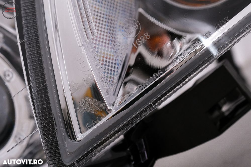 Faruri Angel Eyes BMW Seria 3 E46 Sedan Touring (05.1998-08.2001) Crom- livrare gratuita - 6