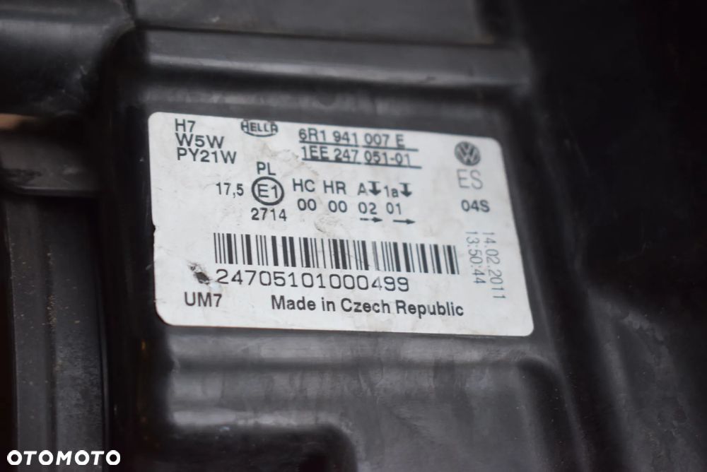 Lampa przednia VW Polo 5 lewa 6R1 941 007 e - 7