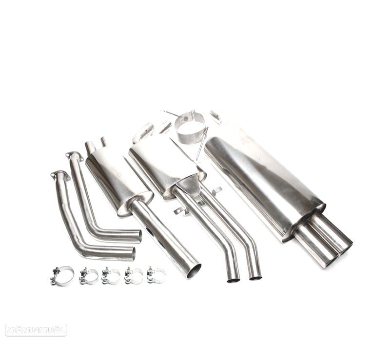 LINHA DE ESCAPE EM INOX PARA BMW E46 GASOLINA 98-06 - 1