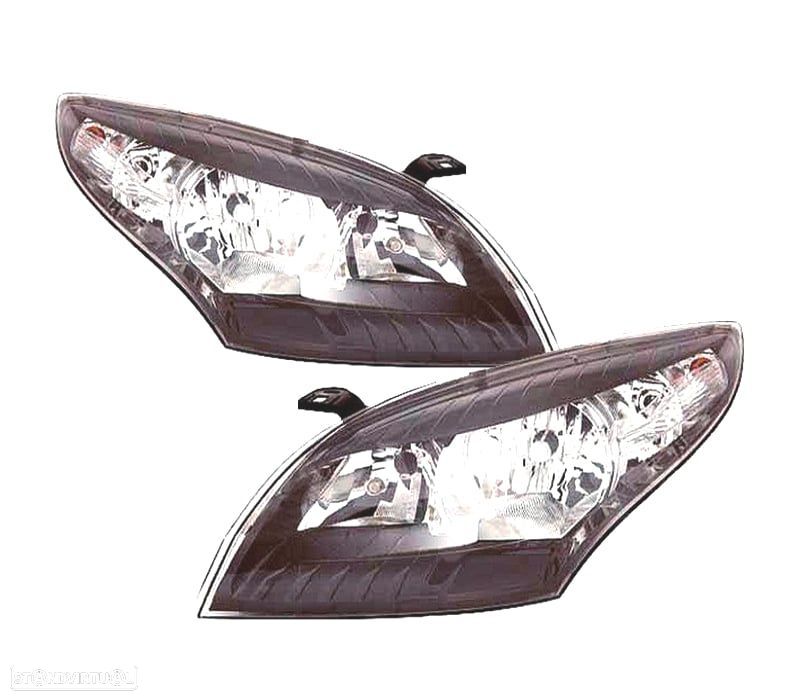 FARÓIS PARA RENAULT MEGANE III 08-11 FUNDO PRETO - 1