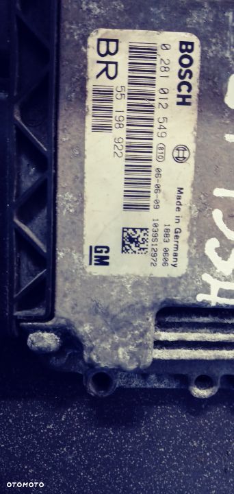 Komputer Sterownik  Silnika Opel Astra H 0281012549 - 2