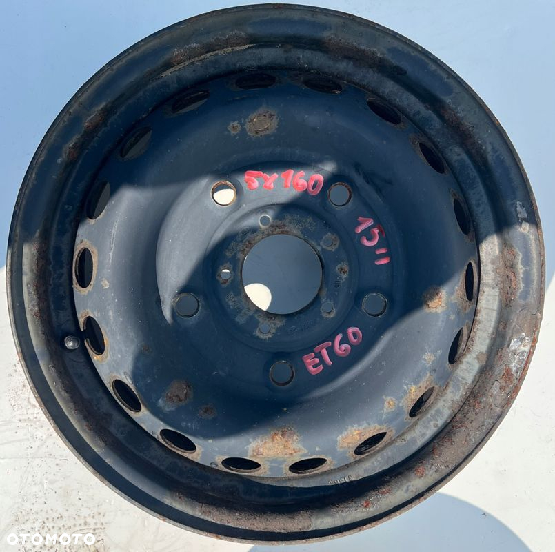 FORD TRANSIT CUSTOM FELGI STALOWE 6.5Jx15X60 ET60 5X160 BK21-1007-AA - 4