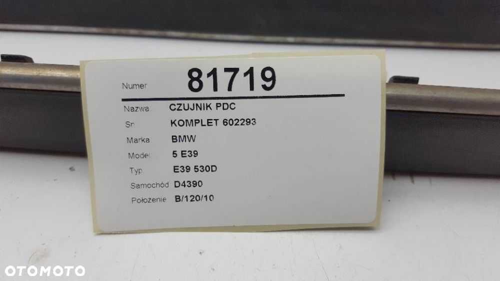 CZUJNIK LISTWA PDC KOMPLET BMW 5 E39 KOMBI EUROPA - 3