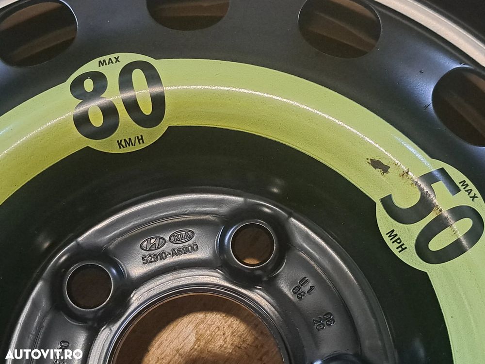 Kit pana Roata de rezerva cu set schimbare roata Hyundai I30 PD PDE Kia Ceed II JD 2012-2018 nou original neutilizat - 5