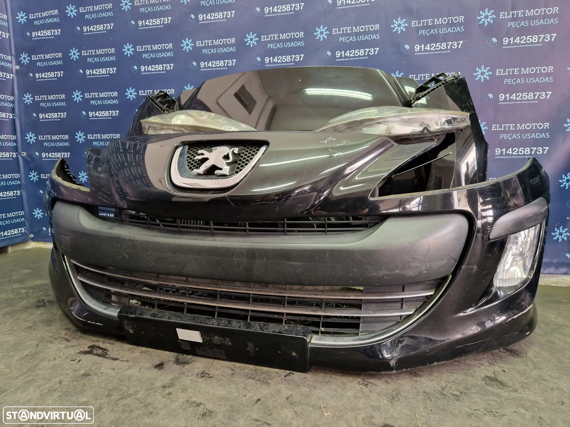 Frente completa usada PEUGEOT 308 1.6 HDI capot parachoques guardalamas oticas radiador - 5