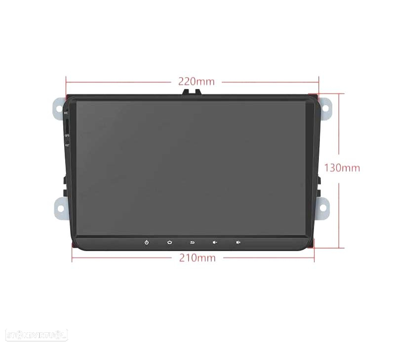 AUTO RADIO 2DIN GPS ANDROID 12 LCD TÁCTIL 9" VOLKSWAGEN VW PARA SEAT Y SKODA - 4
