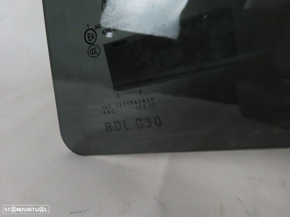 Vidro da porta Escurecido Esquerdo/Trás Seminovo/ Original BMW 5 (G30, F90) 5137... - 2