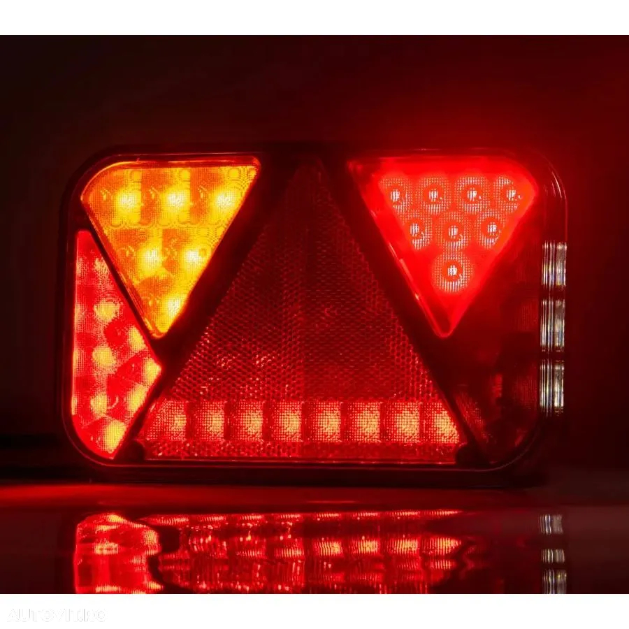 Lampa spate 200x130, LED, 6 functii, cu numar si mers inapoi, FT-270 Fristom, FT 270 cu cablu - 4