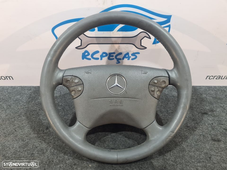VOLANTE GUIADOR COMPLETO MERCEDES BENZ CLASS C W203 A2034600903 2034600903 PELE AIRBAG COMANDOS MULTIFUNÇÕES CONTROLO - 1
