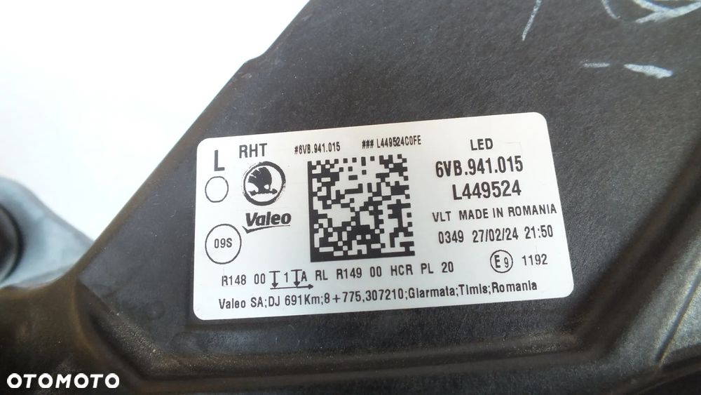 Lampa przednia lewa prawa Skoda Fabia IV  6VB941016 - 15