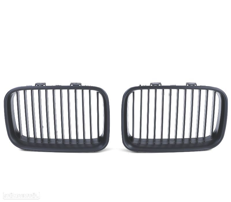 GRELHAS FRONTAIS BMW E36 91-96 LOOK M PRETO MATE - 2