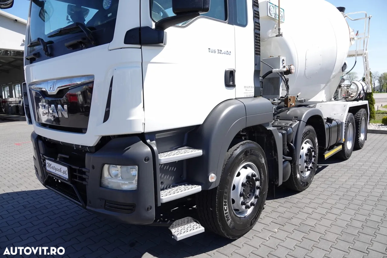 MAN TGS 32.400 / 8X4 / BETONIERĂ / 9 M3 / IMER / MANUALĂ / EURO 6 - 8