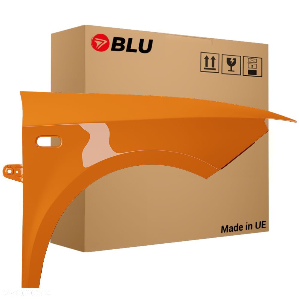 BLU Błotnik SEAT IBIZA IV 4 6J LP2C prawy pomarańczowy 08-17 przód Leuchtorange Naranja - 1