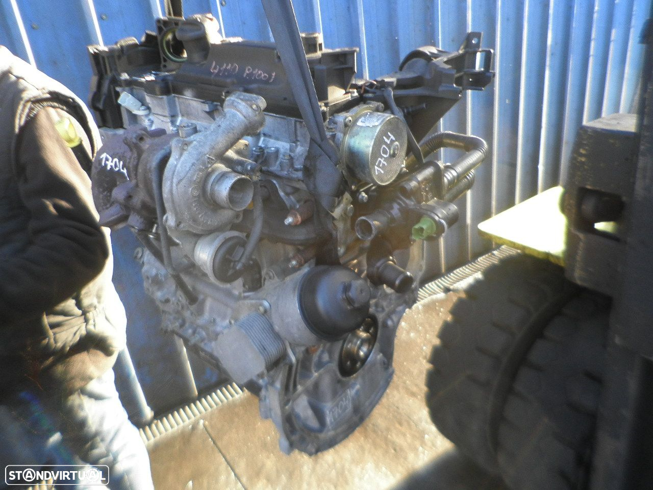 Motor 8HZ PEUGEOT 1007 2005 1.4HDI 70CV 3P VERMELHO - 3