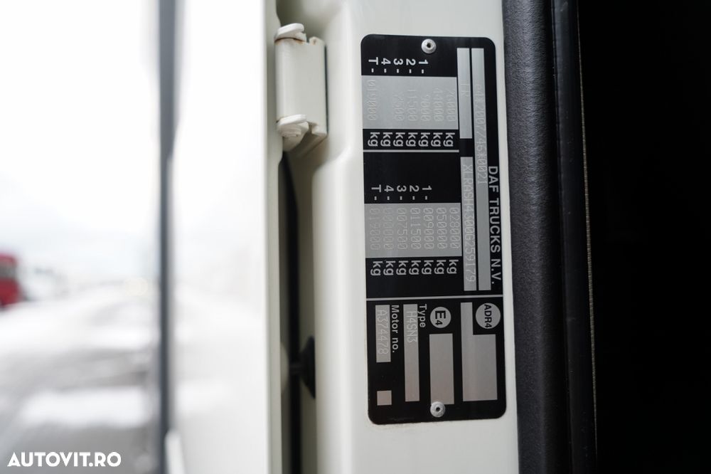 DAF XF 480 / COMBINAȚIE TANDEM / 120 M3 / DRIVE-THROUGH / PUNTE RIDICATĂ / PUNTE DE DIRECȚIE / PLATĂ PENTRU ȘI ȘI PLĂȚI / DHOLLANDIA LIFT / I-PARK COOL / + LECITRAILER / PUNȚI SAF - 32