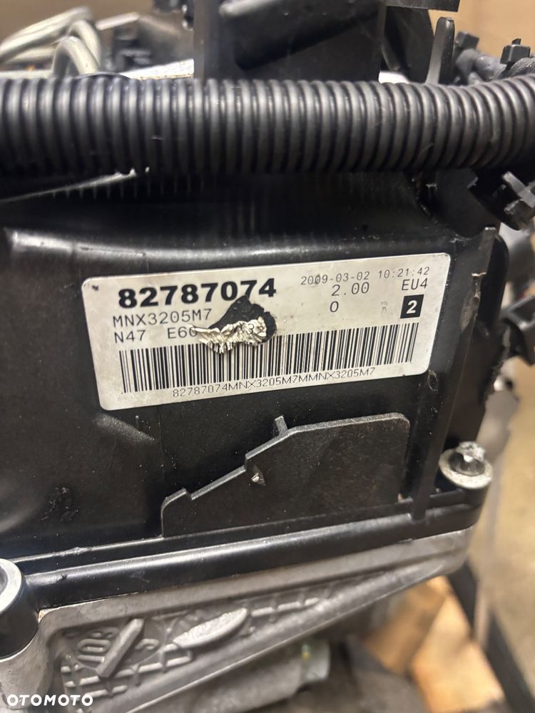 Silnik BMW na czesci  n47 e60 euro 4 n47d20a blok słupek koło pasowe wałek  głowica wtryski wtrysk pompa kompresor miska turbina alternator na części - 8