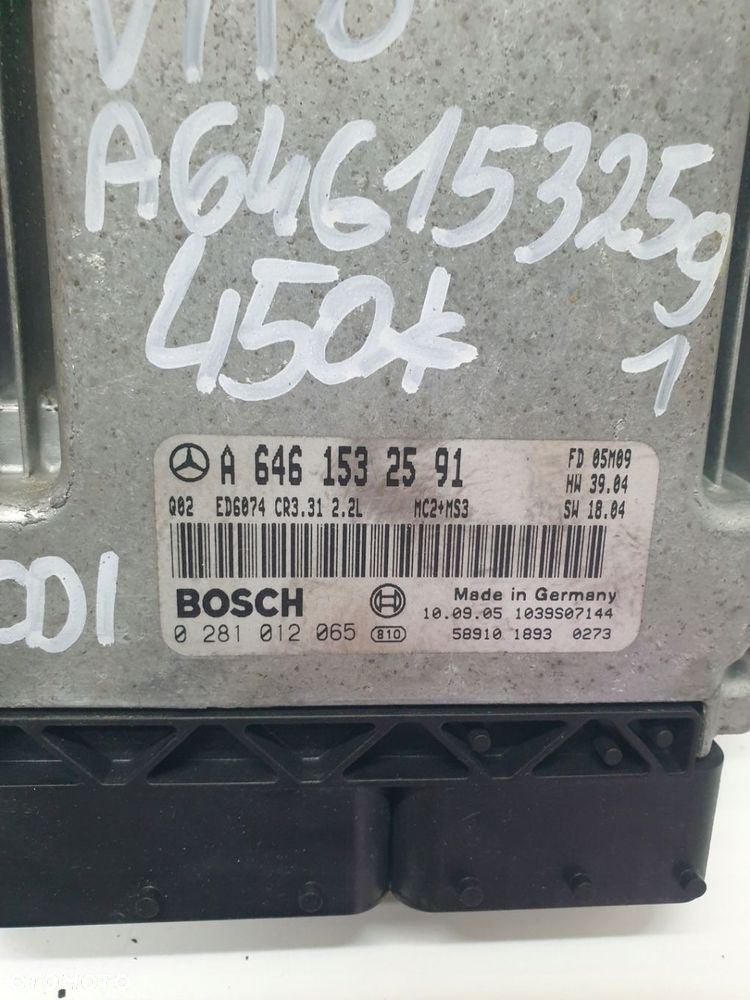 KOMPUTER STEROWNIK SILNIIKA MERCEDES BENZ VITO W639 2.2 CDI A6461532591 - 3