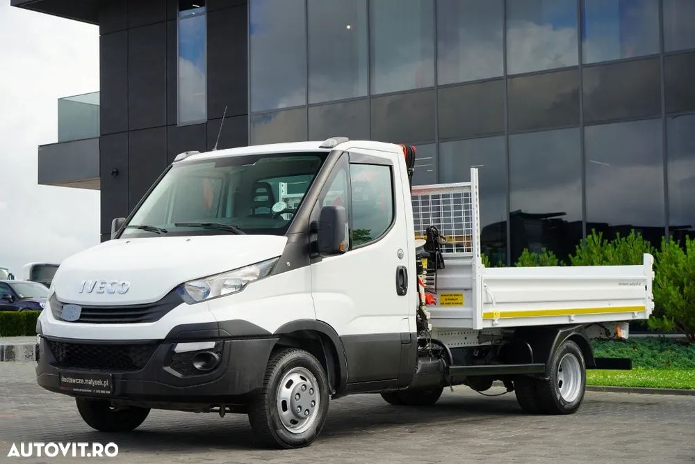 Renault DAILY 35-150 / BASCULATOR + MACARA AUTOCAR FASSI F32A / CAPACITATE DE RIDICARE MAXIMĂ 995 KG / RAZĂ DE ATINGERE 5,5 M / IMPORTAT - 14