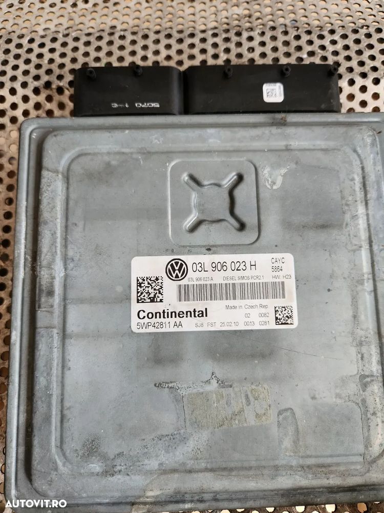 Calculator Motor ECU Vw Seat Skoda 1.6 Tdi Motor CAY Cod 03LH Golf 6 Jetta Touran Passat B7 Leon A3 - 6