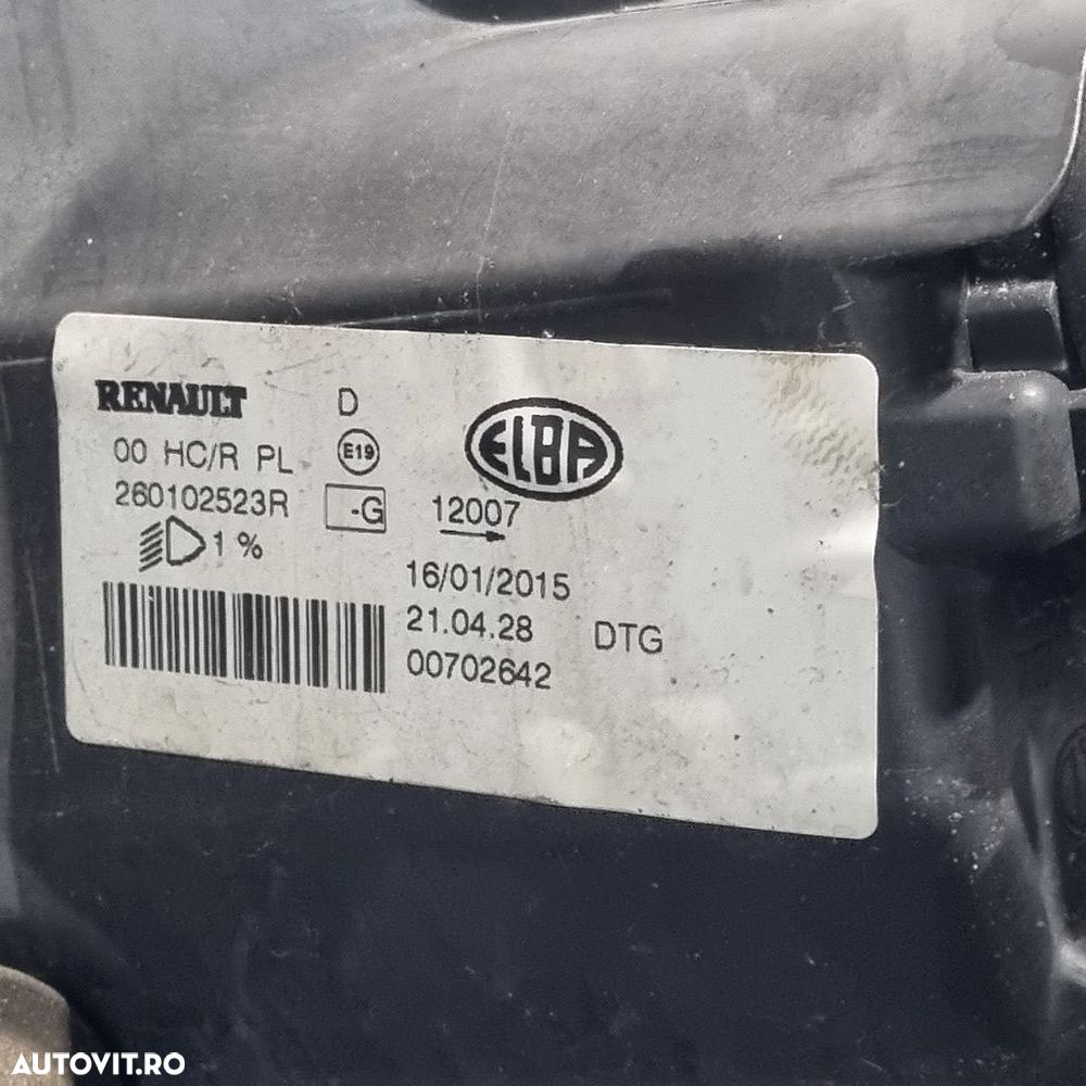 Far Dreapta Dacia Sandero 2 2012 - 2016 Hatchback 4 Usi (1403) Fara xenon 260102523R - 3