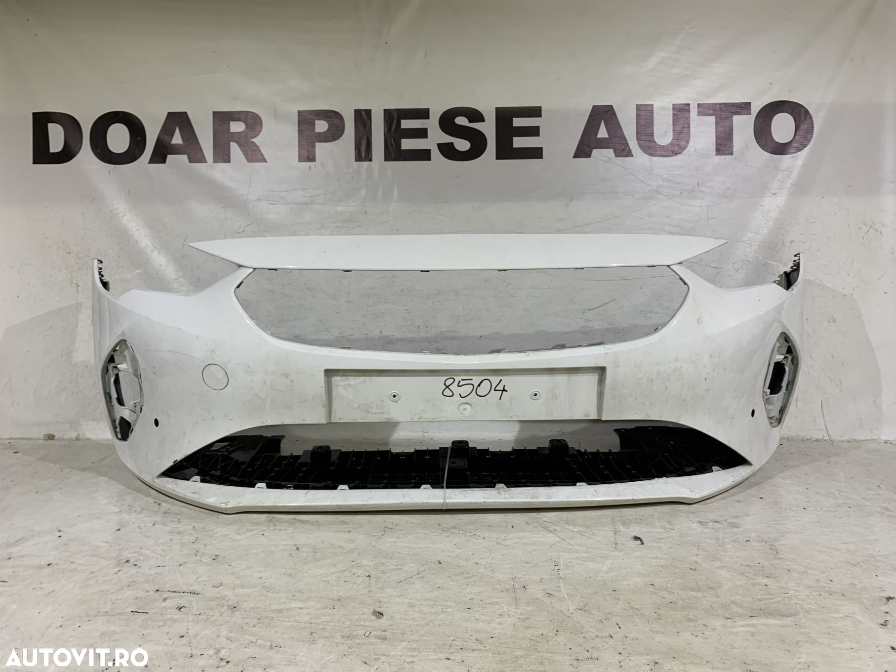 Bara fata Opel Corsa F, 2019, 2020, 2021, 2022, 2023, cod origine OE 9830280980, cu gauri pentru senzori de parcare (6). Include scut. - 2