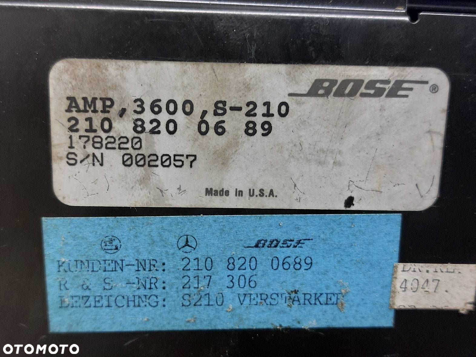 WZMACNIACZ AUDIO BOSE MERCEDES W210 E KLASA 2108200689 - 3