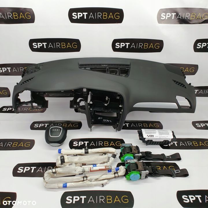 AUDI A4 B8 8K0 DESKA ROZDZIELCZA KONSOLA KOKPIT PULPIT PODUSZKI AIRBAG AIR BAG PASY KURTYNY KIT SET - 1