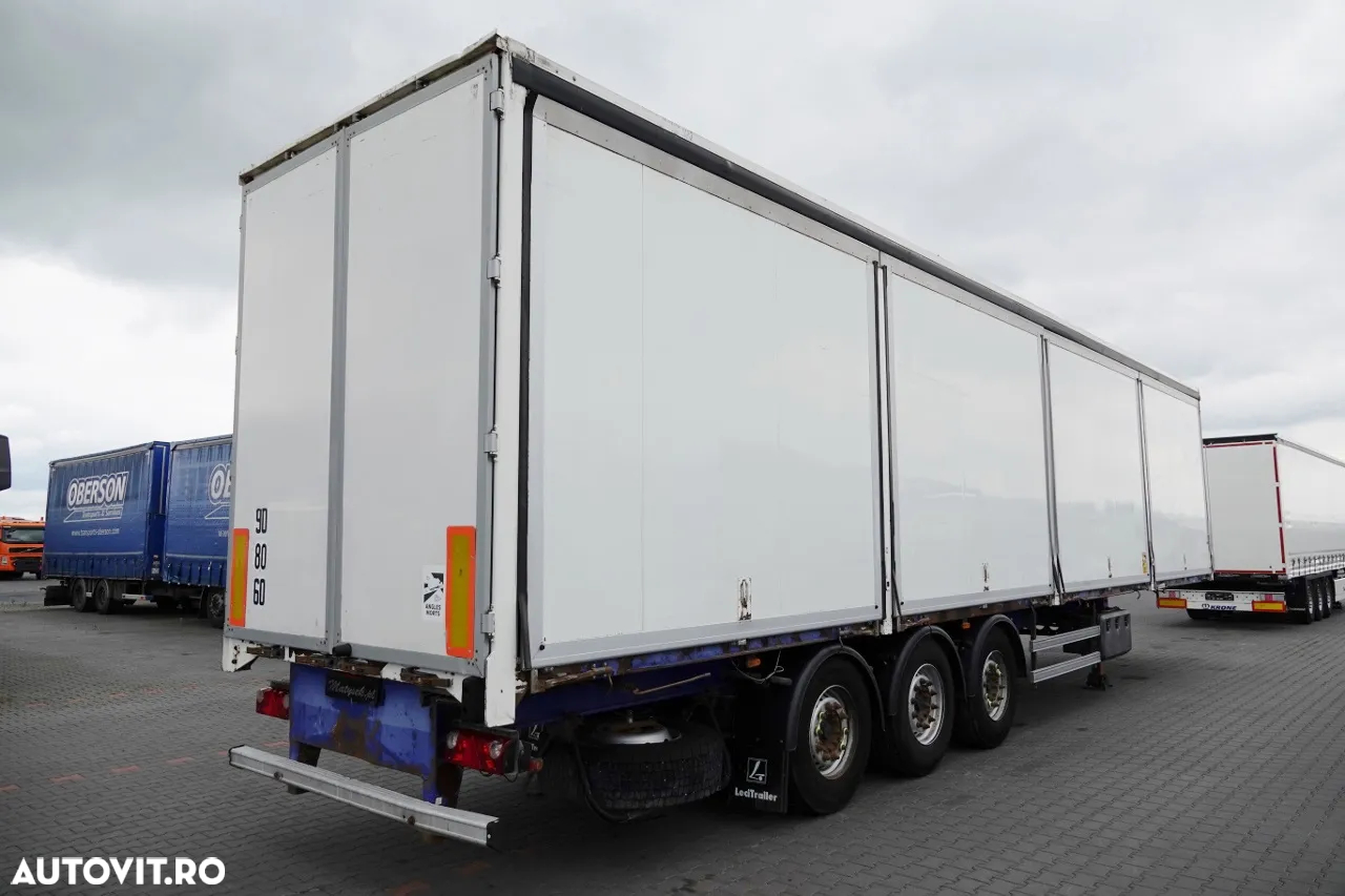 LeciTrailer CONTAINER / LADĂ / LATERALE DESCHISE / PLATĂ PUTERNICĂ PENTRU BALINĂ DE PODEA - 7