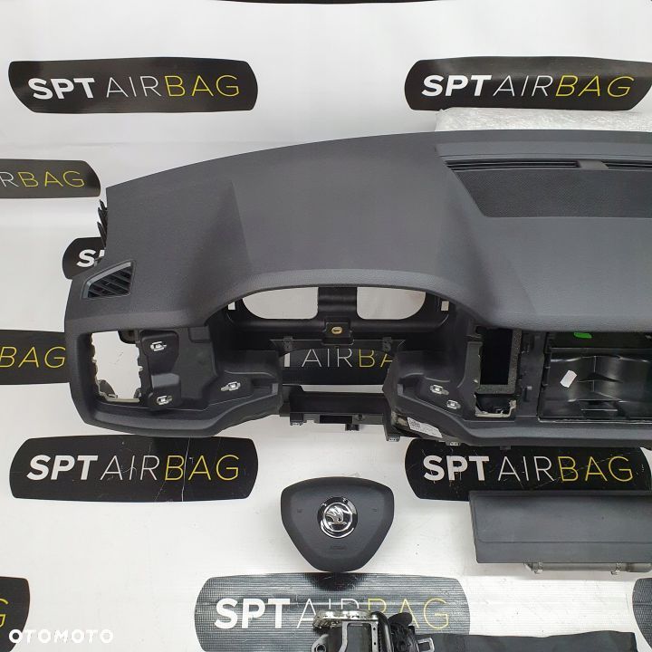 SKODA KODIAQ DESKA ROZDZIELCZA KONSOLA KOKPIT PULPIT PODUSZKI AIRBAG AIR BAG PASY KIT SET - 2