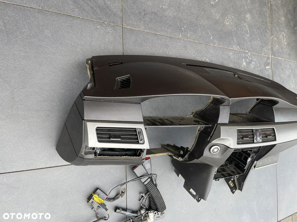 BMW E60 E61 KONSOLA DESKA ROZDZIELCZA AIRBAG EUROPA NAPINACZE KOMPLET - 4
