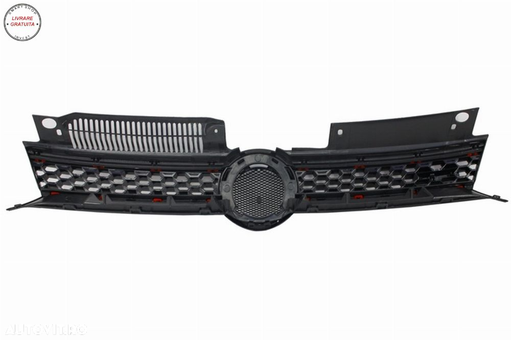 Grila Centrala VW Golf 6 VI (2008-2012) Golf 7 U Design cu Red Strip GTI LED dinam- livrare gratuita - 17