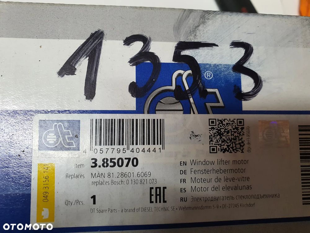Silniczek elektryczny, podnośnik szyby MAN, ERF, DT 385070 - 4