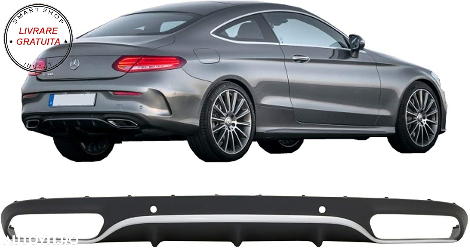 Difuzor Bara Spate Mercedes C-Class C205 A205 Coupe Cabriolet (2014-2019) C63 Desi- livrare gratuita - 11