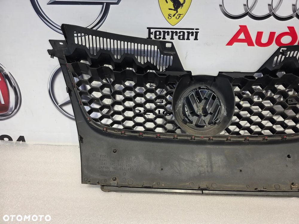 VW GOLF V GTI 03- ATRAPA / GRILL PRZEDNI PRZÓD NR 1K0853651E NR AUKCJI GL916 - 14