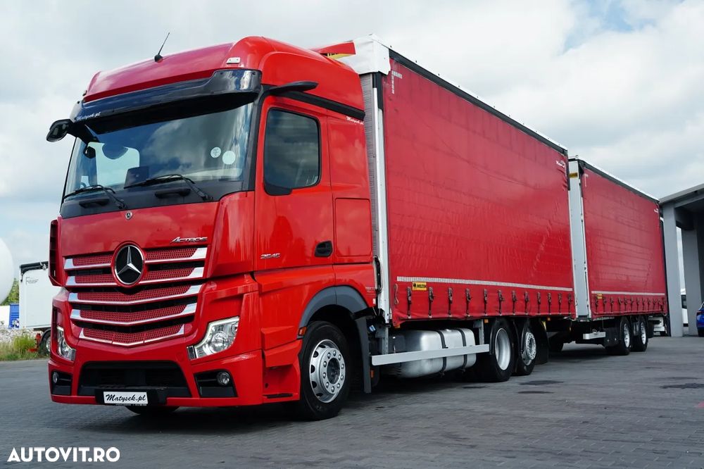 Mercedes-Benz ACTROS 2545 / TANDEM COMBINAT 120 M3 / TRANSIT / CORTINĂ - 7,4 M / BIG SPACE / WIELTON - 4