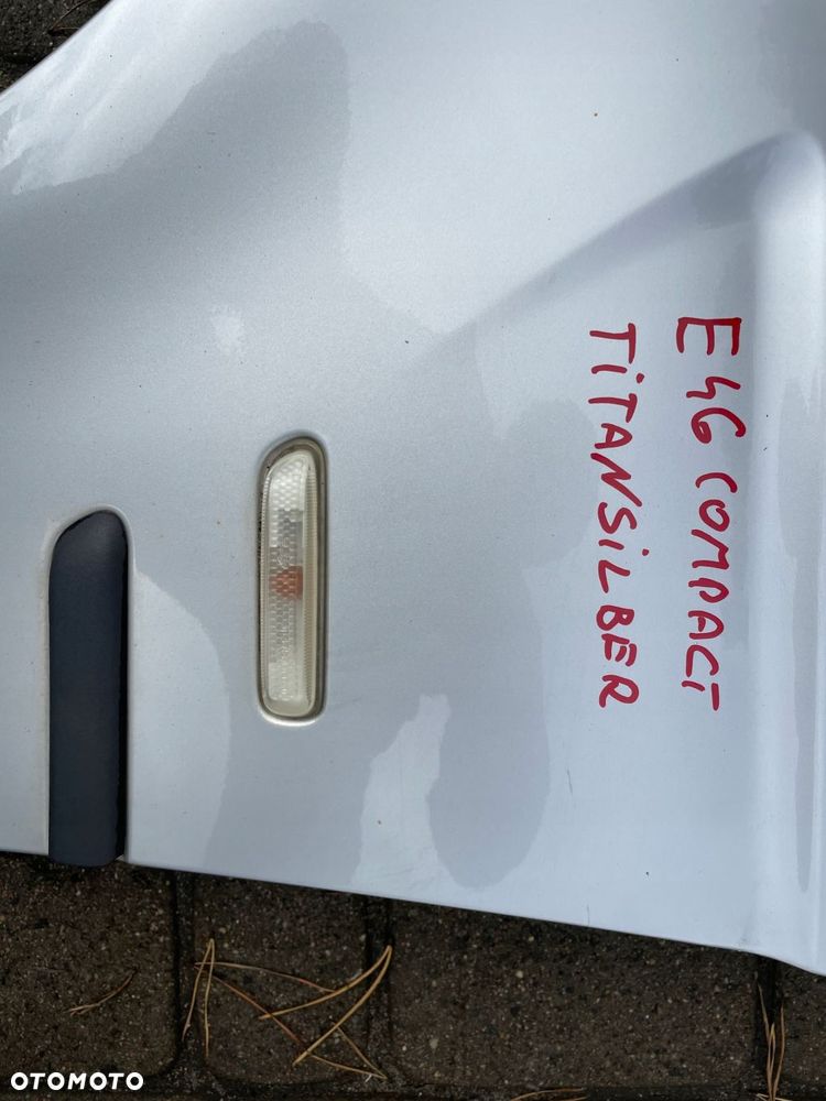 błotnik lewy bmw e46 compact titansilber oryginał ładny stan - 4