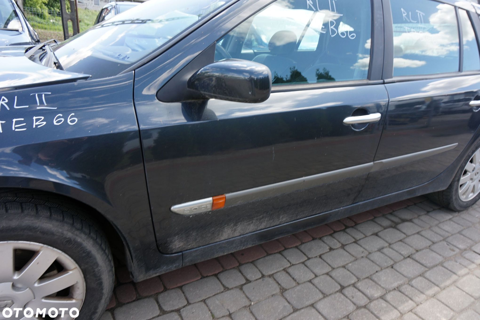 DRZWI PRZEDNIE LEWE LAGUNA II PH1 KOMBI TEB66  SZARY RENAULT 2001-2005 - 4