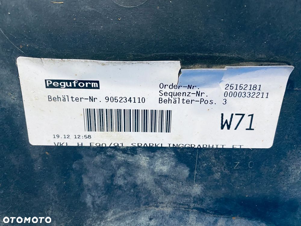 ZDERZAK TYŁ TYLNY CZUJNIKI PDC KOMPLET BMW E90 SEDAN 07R  LAKIER A22 ORYGINAŁ - 16