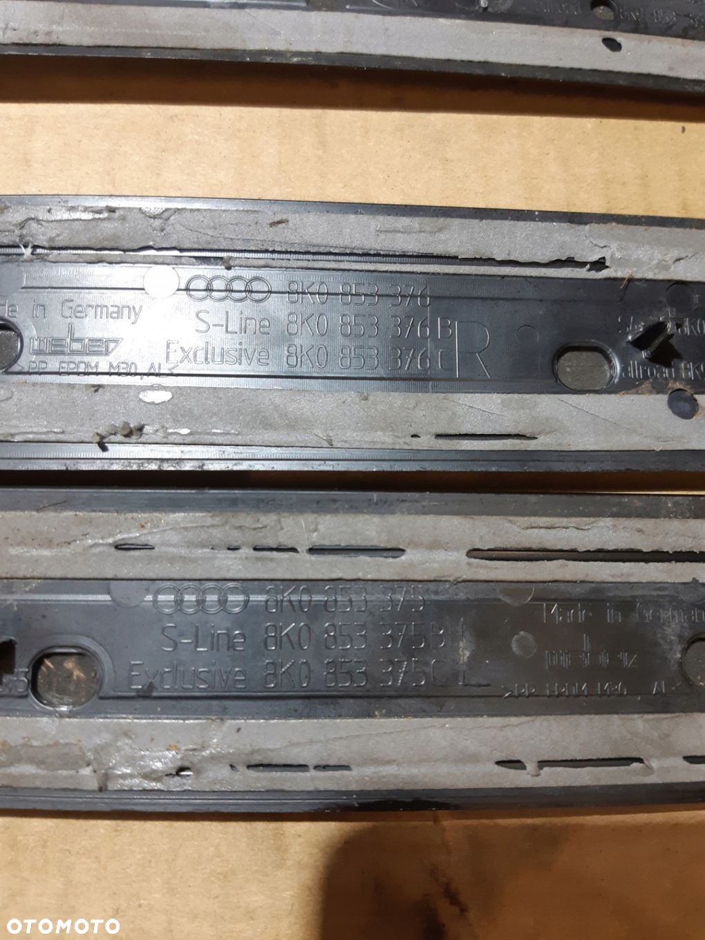 AUDI A4 B8 S-LINE LISTWY PROGOWE KOMPLET 8K0853373B 8K0853374B - 11