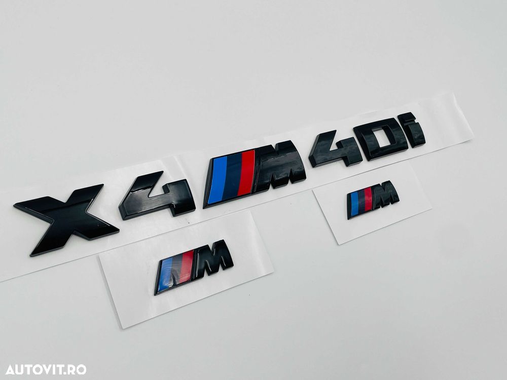 Set Embleme Compatibile BMW X4M40i negru - 2