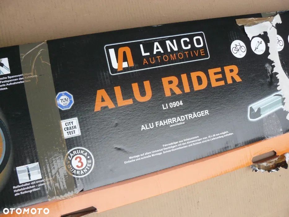 Bagażnik rowerowy na dach Lanco Alu Rider Alu klucz NOWY - 3