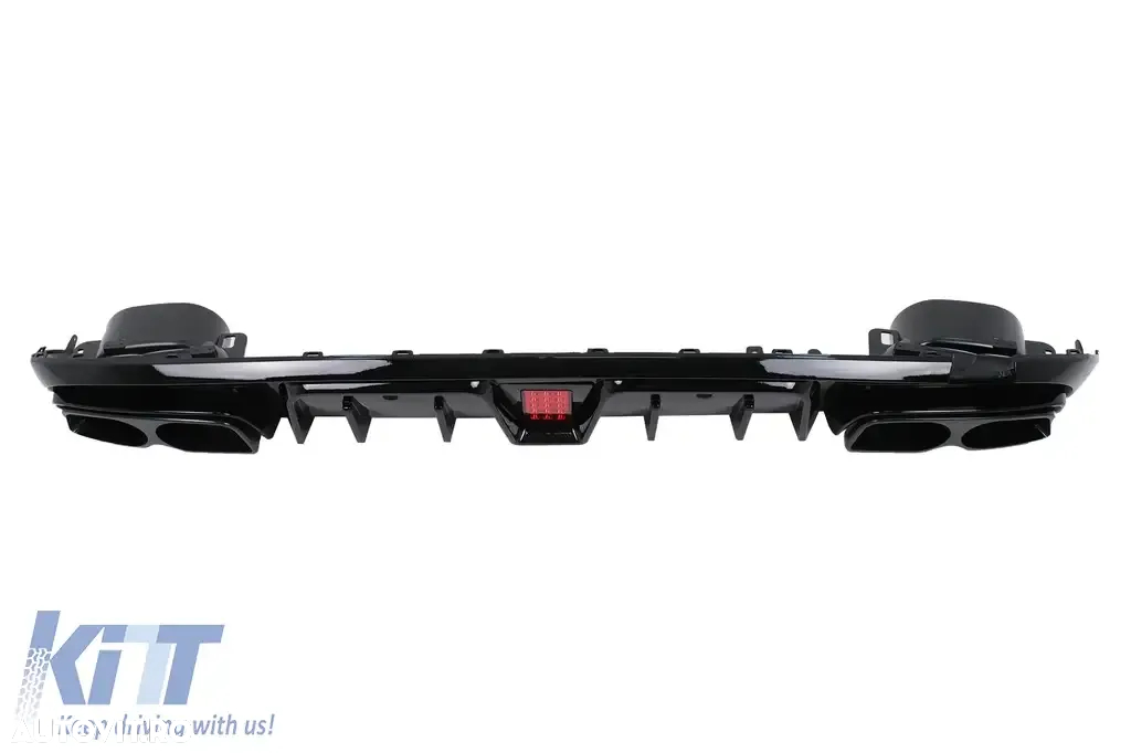 Difuzor Bara Spate compatibil cu Mercedes C-Class W205 S205 (2014-2020) pentru Sport Line - 3