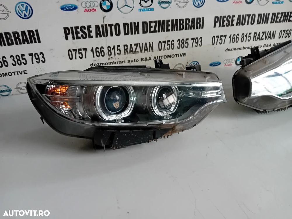 Faruri Far BMW Seria 4 LCI F32 F33 F36 Bi-Xenon LED Originale OEM 7410786 7410785 Complete - 5
