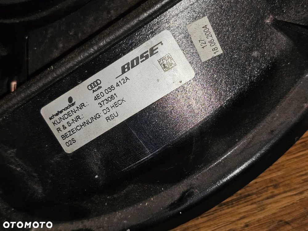 AUDI A8 D3 4E0 LIFT ZESTAW NAGŁOŚNIENIE BOSE KPL. - 2