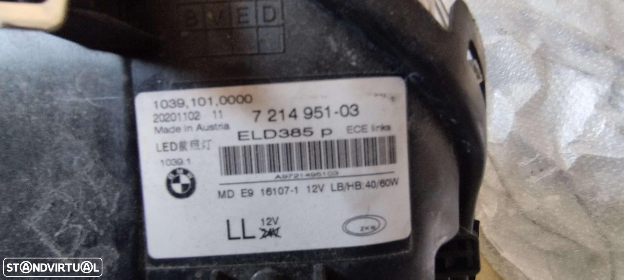 OPTICA ESQUERDA BMW 5 (G30, F90) 520 D - 4