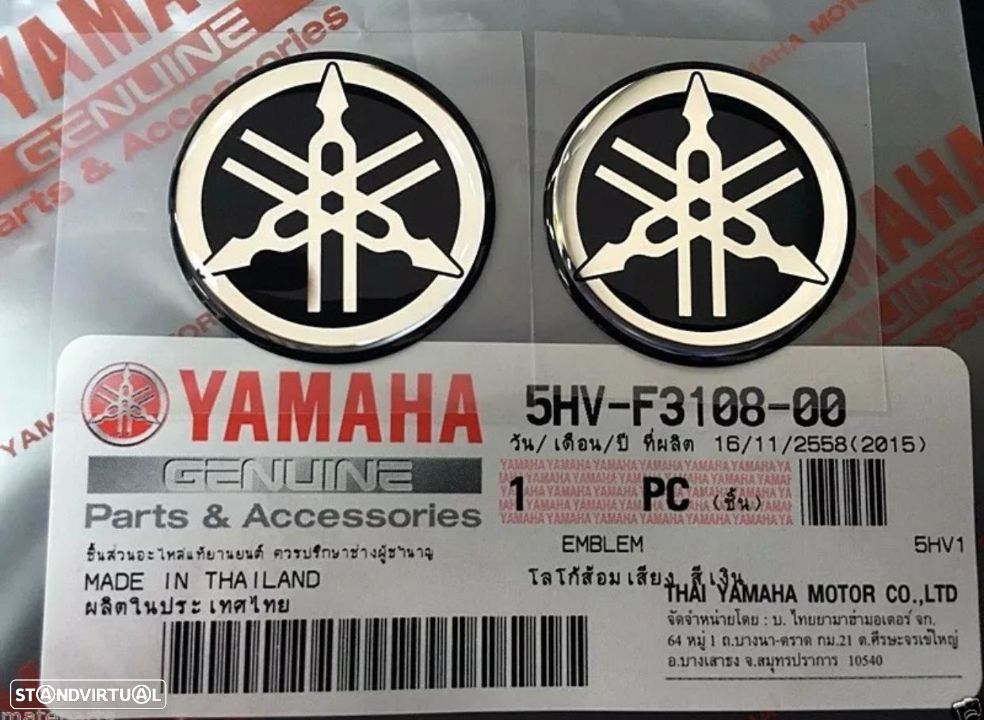 Logotipo yamaha original emblema 3cm - 1
