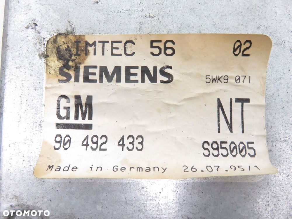 STEROWNIK OPEL OMEGA B 2.0 90492433NT S95005 - 3