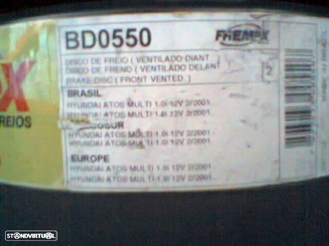 Jogo de discos de travão novos Hyndai Atos - 1
