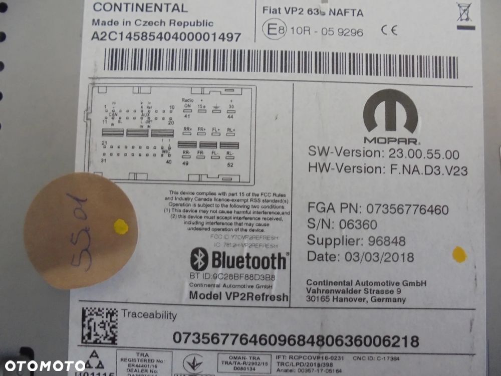 7356776460 RADIO FIAT DOBLO 2015- MULTIFUNKCYJNE nawigacja ameryka - 2