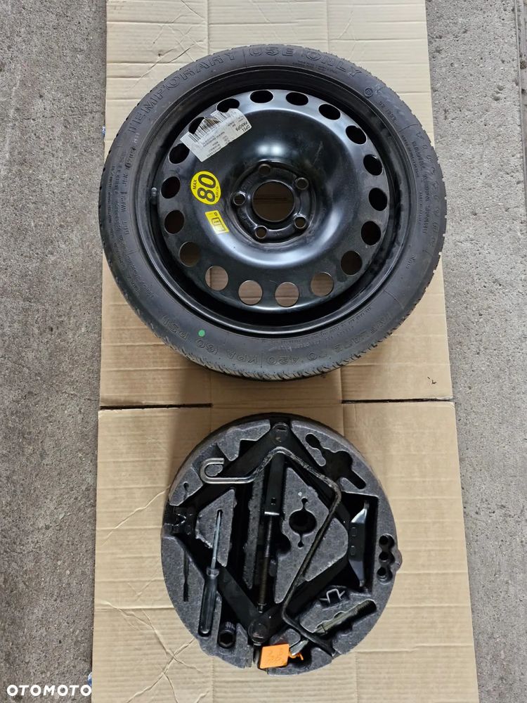 Koło dojazdowe zestaw lewarek klucz Opel Meriva B II 5x110 benzyna - 1